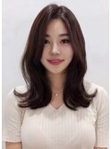 韓国風根元パーマスタイル