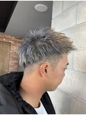 ツーブロック×シルバー