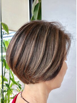 アービング(a'bing) 大人かわいいミセススタイル★アシメカット×艶感ベージュ