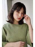★くびれヘアプリコットオレンジハイライトカラーレイヤーカット