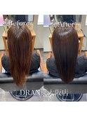 【DRAN】髪質改善カラー before&after
