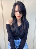 韓国ヘア／ブルーブラック