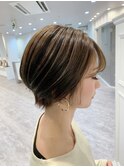 くびれショート×カーキベージュ