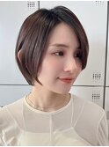 30代40代大人女性/前髪ありショートボブ/ショートヘア/髪質改善