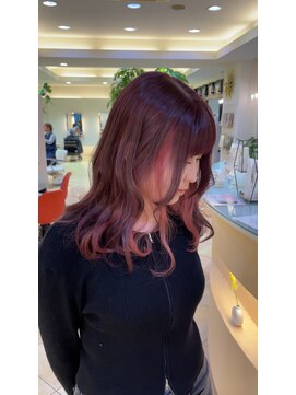 シュヴー 西葛西(CHEVEUX) 【大人気】チェリーピンクのインナーカラー