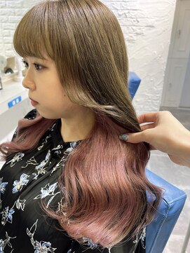 ウーロス(uros.) 【SENA】☆インナーカラーピンク ベビーピンク ミルクブラウン