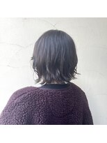 ラグ(rug)&nbsp;前下がりボブ艶カラーアッシュブラウン