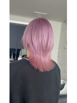 エトワール(ETOILE)&nbsp;神戸三ノ宮くすみピンクカラーウルフカットケアブリーチ春カラー