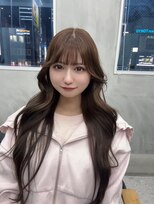 ジーナ 新宿(Zina)&nbsp;アイドル前髪×ヘーゼルブラウン