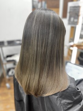 シエル 栄店(CIEL) バレイヤージュグラデーションオリーブベージュ