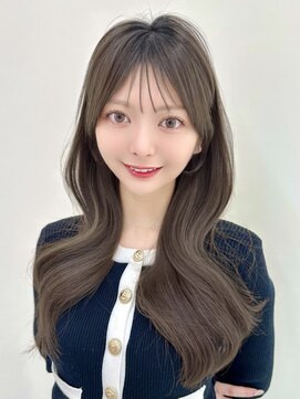 アフロートリノ(AFLOAT Leino) 小顔矯正前髪顔まわりレイヤーフェミニンロングメルティーカラー