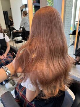 ダブル(W) オレンジピンク/ロングウェーブ