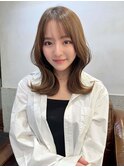 ☆イメチェンホワイトブロンド外ハネボブ美髪ワイドバング