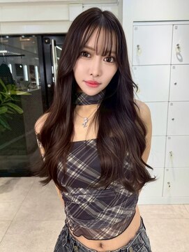 オニキス(ONYX) K16ロング韓国レイヤーカットハッシュカット透明感ブリーチなし