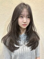 ライン(LINE)&nbsp;韓国風/レイヤー/前髪カット/オリーブ/透明感/ハッシュカット