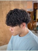 【山本智文】波巻きツイストスパイラルパーマメンズマッシュ