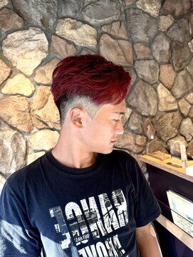 アトラクト バイ ラック 津田沼(Attract by LUCK) ディープレッド/津田沼/メンズパーマ/メンズ/ブリーチ