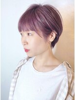 モリオフロムロンドン 原宿本店(morio from London) 【morio原宿】耳かけショート ピンクラベンダーカラー