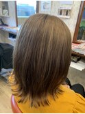 ダブルカラーで透明感ヘアカラー