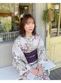 *+.ハーフアップ&浴衣着付け.:+