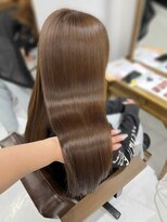 ハピネス 梅田茶屋町店(HAPPINESS)&nbsp;髪質改善トリートメント/ミルクティーアッシュ/レイヤーロング