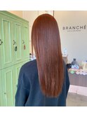 サラ艶ロング/ブリーチなしで叶うベージュオレンジ