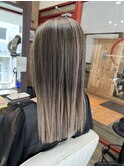 (30代、40代、50代)ハイライト&グラデーションMIXカラー