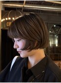 顔まわりカットリップラインボブ