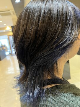 ディーヘアーデザイン(d.HAIR DESIGN) ウルフカット×ブルー