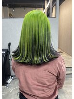 シエンゴールド(CIEN gold)&nbsp;アンブレラカラー/黄緑/デザインカラー#浜松駅#カラー#ブリーチ