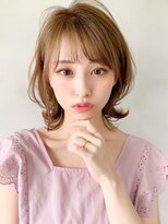 小顔カットハイライトカラーくびれヘア大人可愛い#249f0707