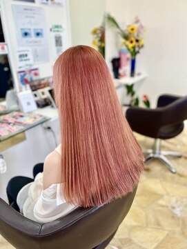 ヘアーズ エム美容室 ピンクベージュ