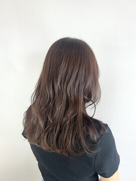 ヘアデザイン アンジェロカフェ(Hair Design Angelo cafe) ラベンダーブラウン/セミロングスタイル/20代30代40代