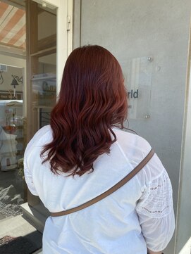 ヘアサロン ワンワールド(Hair Salon One World) 秋っぽレッドカラー