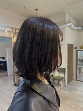 くびれボブ/ミディアムレイヤーカット/ボブレイヤー