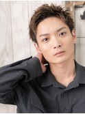 アップバング束感ビジカジ王道刈り上げメンズショートq札幌月寒