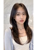 韓国レイヤーロング/髪質改善カラー/縮毛矯正