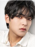 シースルーコンパクトマッシュ×韓国メンズメイク