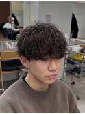 2WAYマッシュ×センターパート波巻きシャドウパーマ