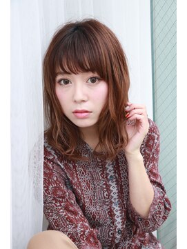 ネオリーブクレア 綱島店(Neolive Krea) ゆるふわセミディ　ほつれ　ハイライト　斜めバング