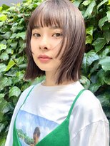 ラパンセヴェール(LA PENSEE VERT)&nbsp;【LAPENSEE】外ハネボブ♪アッシュブラウン♪ぱっつんバング