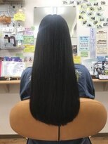 peu a peu ツルツル!サラサラ!ダークカラー、重めロングの黒髪ストレート