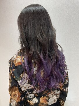 ルシードスタイルビーシャイン(LUCIDO STYLE B SHINE) 豊橋ビーシャイン★ぱっつん感なしのパープル裾カラー