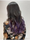 豊橋ビーシャイン★ぱっつん感なしのパープル裾カラー