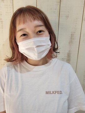 エスポワール 北習志野店(ESPOIR) インナーカラー☆コーラルピンク