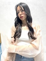 ロンド ストラーダ 心斎橋(Lond strada)&nbsp;韓国前髪顔周りロング×インナーグレージュ[心斎橋/髪質改善]