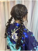 リボンツイン編みおろし