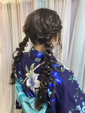 プーペ(pupe) リボンツイン編みおろし