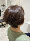 秋色ショートボブ