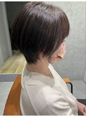 ノーセットで決まるショートボブ